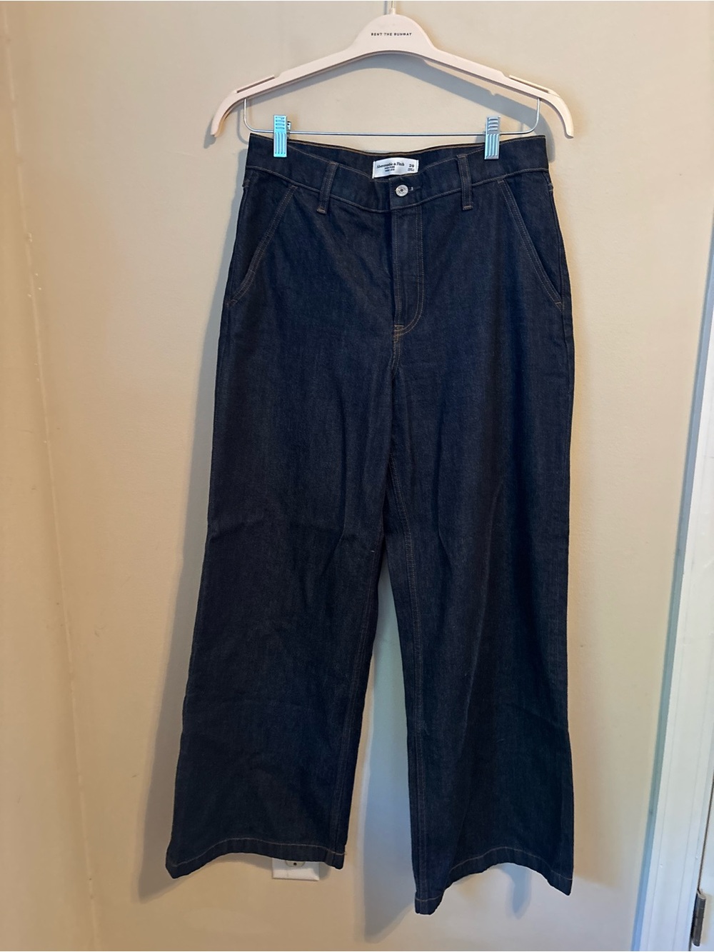 Abercrombie & Fitch Dark Blue Wide-Leg Jeans
